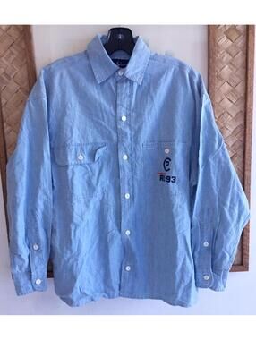 NWT VTG Ralph Lauren Chambray CP-RL 93 Button Up Shirt Long Sleeve unisex sz 4